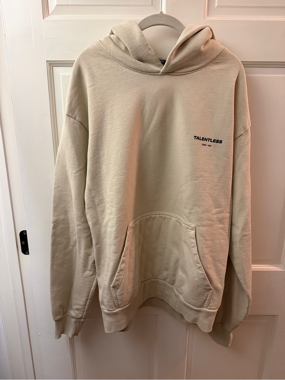 TALENTLESS Neutral Beige Pullover Hoodie